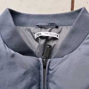 Zara Light Gray Bomber Jacket